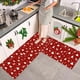thumbnail image 4 of Juego de 2 Tapetes Navideños para Cocina | Felpudos Antideslizantes de Poliéster En Rojo y Verde | Alfombras Antimanchas para Entrada, Baño y Dormitorio | Alfombra Decorativa Navideña, 4 of 6