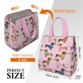 thumbnail image 3 of Colorful Funny Dachshund Insulated Lunch Bag for Women & Adults,Large Portable Soft Cooler Lunch Bag,Thermal Food Storage Tote with Pearl Cotton,8.66L,8.75x5.75x9.5 Inch, 3 of 6