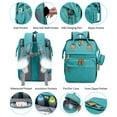 thumbnail image 3 of Kabaqoo Large Baby Diaper Bag, Multifunctional Baby Backpack with Changing Station Lake Blue, 3 of 7