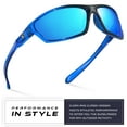 thumbnail image 2 of Polarized Wrap Around Sports Sunglasses for Men Women Driving Fishing Running Cycling Sun Glasses, 2 of 6