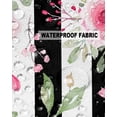thumbnail image 6 of Outdoor Throw Pillow Cover Watercolor Pink Flower Green Leaves Waterproof Cushion Covers 2 Pack Spring Floral on Black White Stripe Pillow Cases Home Decoration for Patio Garden Couch Sofa, 6 of 7