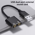 thumbnail image 3 of YIGSECU USB Sound Adapter Earphone & Microphone Double Functionality Sound Card for Home Studios, Gamers & Content Creators, 3 of 7