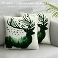 thumbnail image 3 of Leisuo Deer Throw Pillow Cover Pine Forest and Birds Fabric for Couch Bed Sofa Car Waist Cushion Cover Pillow Case, 3 of 5