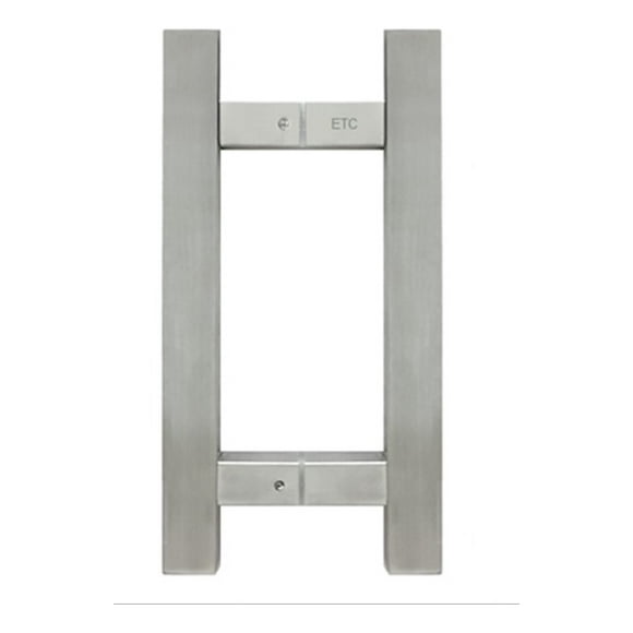 Jaladera Tipo H Cuadrada 150 Cm Acero Inoxidable Satinada