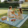 thumbnail image 4 of Blue Flowers Outdoor Rug for Patio/Deck/Porch, Non-Slip Large Area Rug 4 x 6 Ft, Farmhouse Country Abstract Floral Patterned Indoor Outdoor Rugs Washable Area Rugs, Camping Rug Carpet Runner, 4 of 8