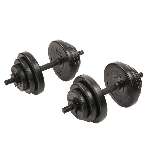 Fitness Exercise Vinyl 40 Lb Dumbbell Set Hand Weights for Strength Training, Weight Loss, Workout Bench, Gym Equipment, and Home Workouts
