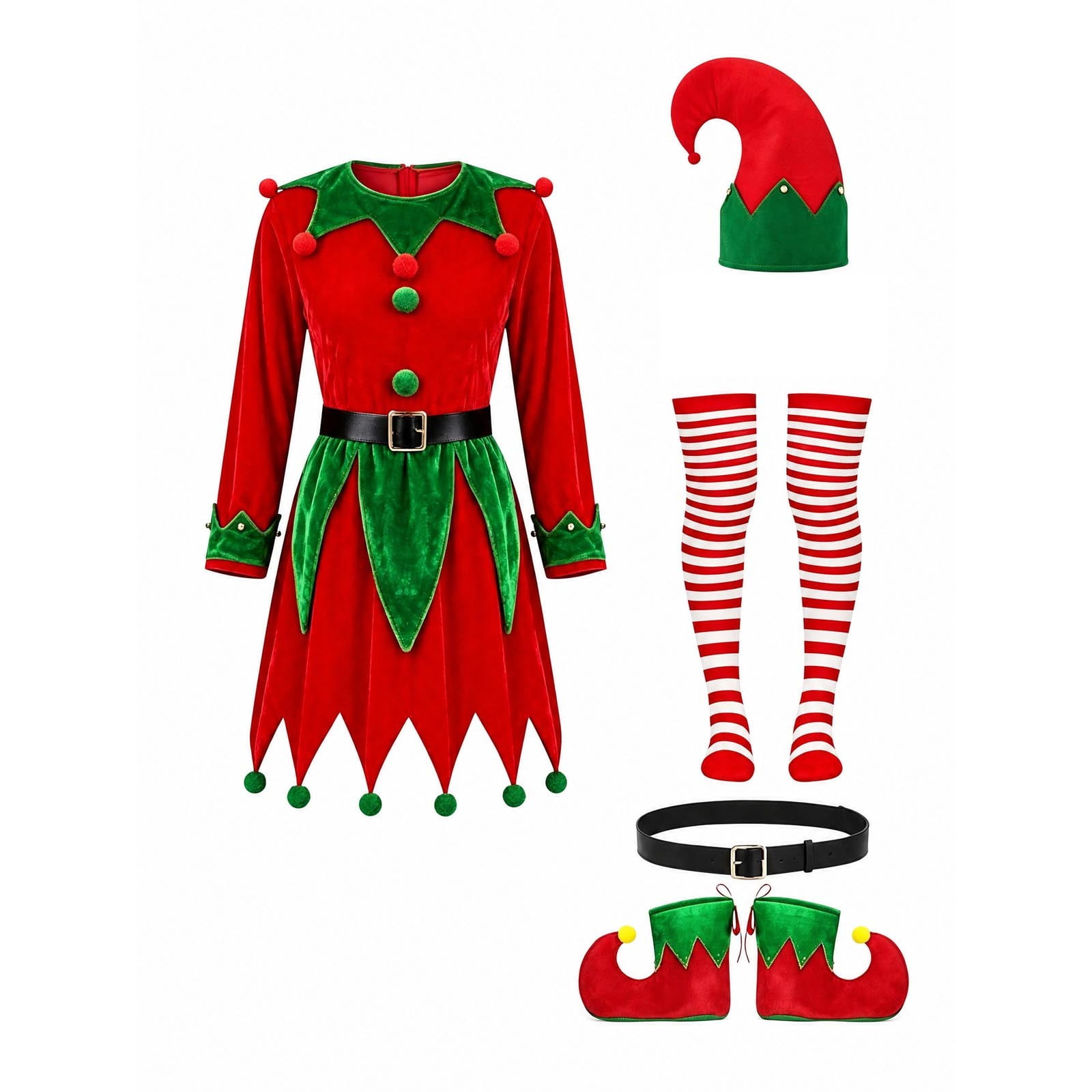 Women Festive Velvet Cosplay Costume Santa Style Elegant Design for Holiday Celebrations and Occasions