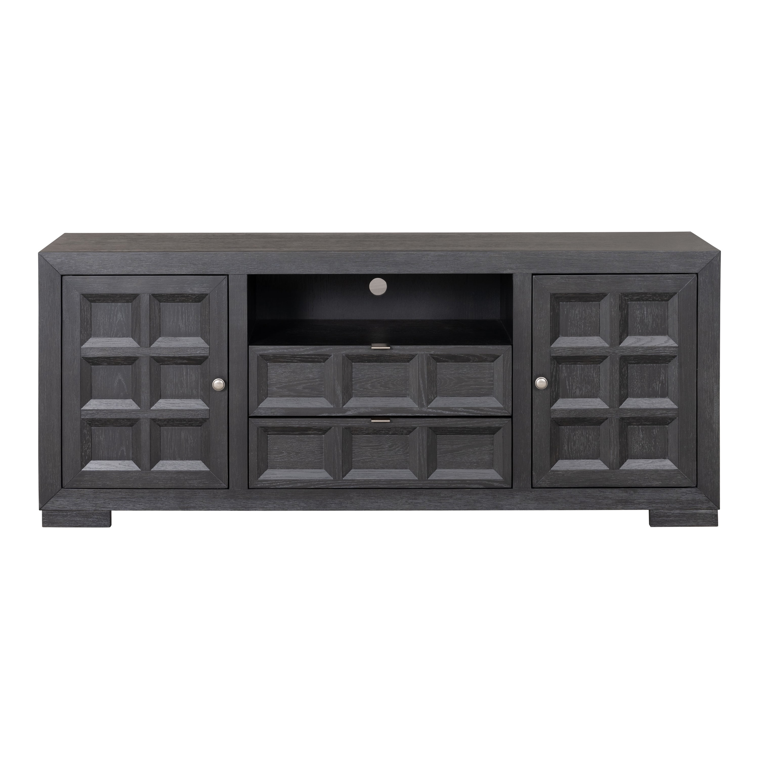 Furniture of America Direx Modern Television Stand for TVs up to 80”, Weathered Black