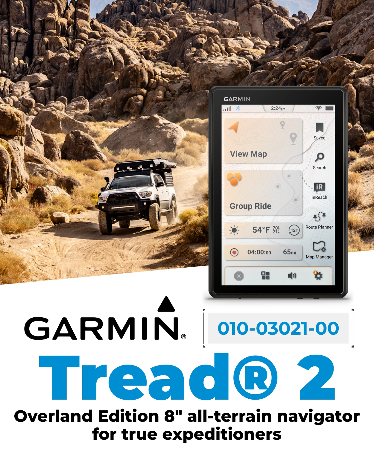 Garmin Tread® 2 - Overland Edition, Rugged 8-inch All-Terrain Navigator for Off-The-Grid Travels