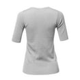 thumbnail image 3 of A2Y Women's Basic Casual Colorful 1/2 Sleeve Knit Pullover Sweator Top Grey S, 3 of 6