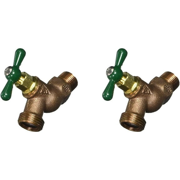Arrowhead Brass Male Pipe Thread Stop Valve 251LF - Lead Free - 2 Pack, 1/2 In.