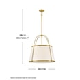 thumbnail image 2 of 4895LDB-OW Hinkley Lighting Clarke - 20W 4 LED Medium Chandelier-25.25 Inches Tall and 24.5 Inches Wide-Lacquered Dark Brass Finish, 2 of 13