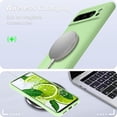 thumbnail image 4 of KOMI for Google Pixel 8 Pro Case, Silicone Phone Case with 2 Screen Protector, Soft Anti-Scratch Microfiber Lining, Full Body Shockproof Slim Cover Support Wireless Charging, Mint Green, 4 of 5