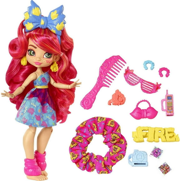 Cave Club Emberly Dino Rockin’ Party Doll with Scrunchie & Accessories