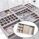 thumbnail image 5 of Bandeja apilable para joyas, caja de almacenamiento portátil multiusos de terciopelo, cajón para joyas otros, 5 of 9