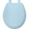 Bemis B500EC464 Round Closed Front Toilet Seat with Cover, Dresden Blue