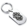 thumbnail image 1 of Stainless Steel Alphabet Letter X initial Dog Tag Keychain Circle Ring, 1 of 2