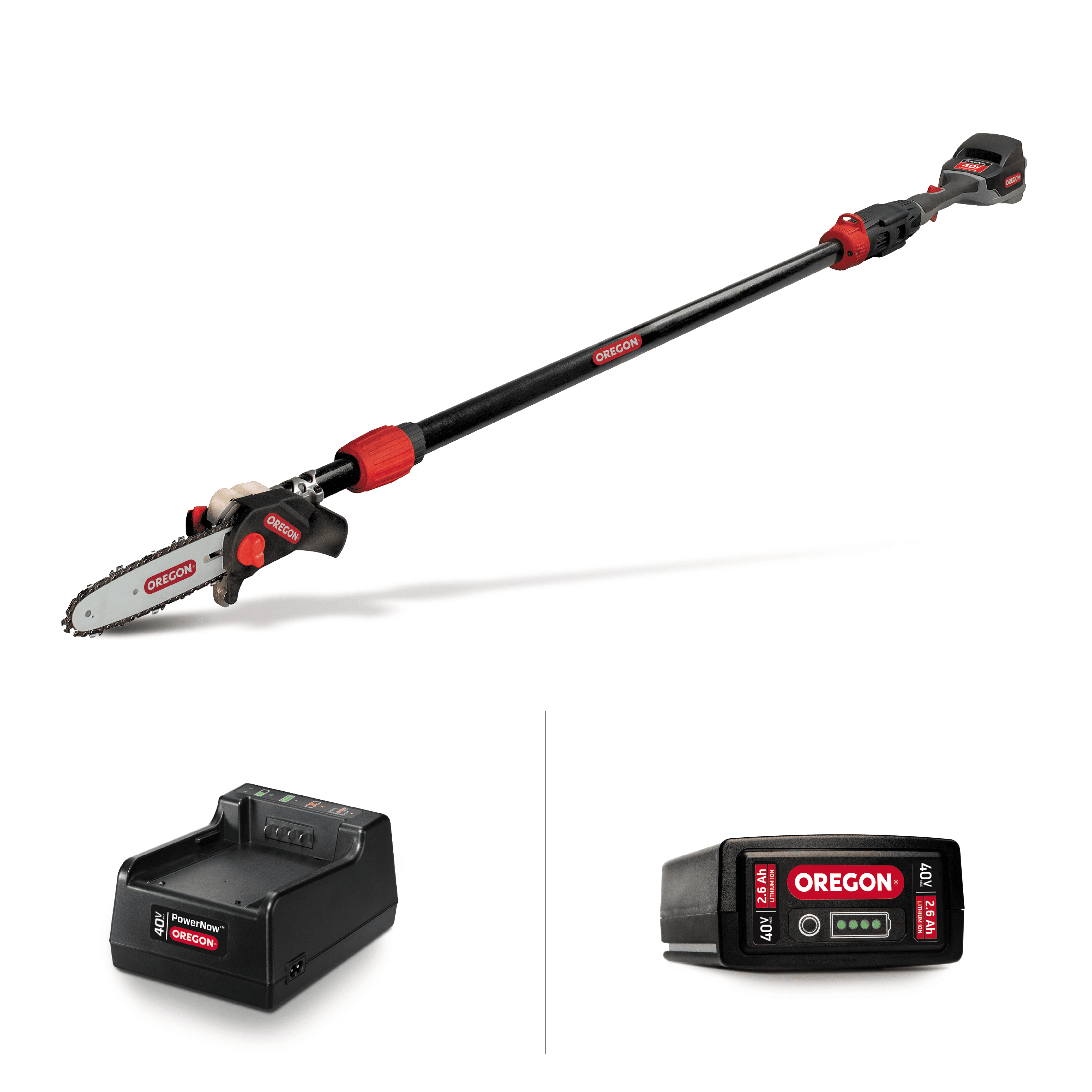 Oregon 563455 40V MAX Cordless LithiumIon Pole Saw Kit with 2.4 Ah