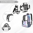 thumbnail image 6 of Xoenoiee Dolphin Cloud Print Clear Backpack for Girls 17 Inch Bookbags with Zipper Pocket, Lightweight Students School Bag Packs Satchel Laptop Bags Bookbag for Elementary Kindergarten, 6 of 7