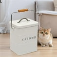 thumbnail image 7 of Pethiy Cat Food Storage Container，Airtight Pet Food Containers for Cat, 5lbs Farmhouse Cat Food Bin with Scoop,Cat White, 7 of 7