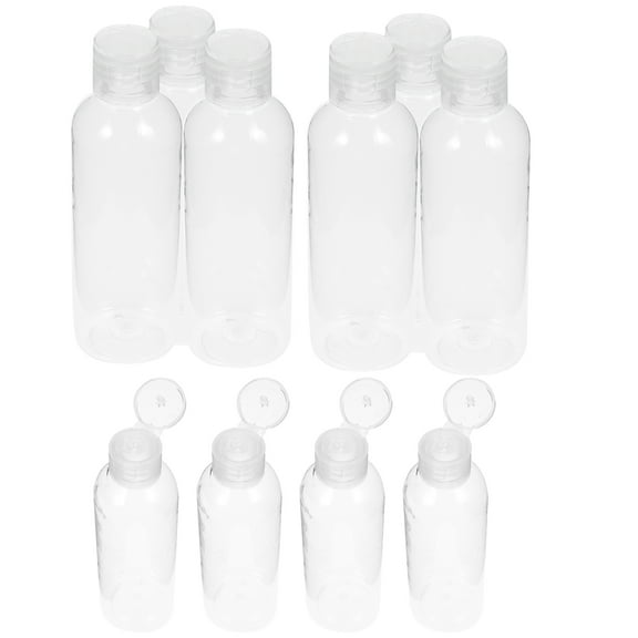 ORDDIART 10Pcs Traveling Bottles for Liquids Transparent Plastic 100ml