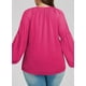 thumbnail image 2 of Blusa Eytino para mujer, talla grande, verano, cuello en V, gasa, 3X Rose, 2 of 6