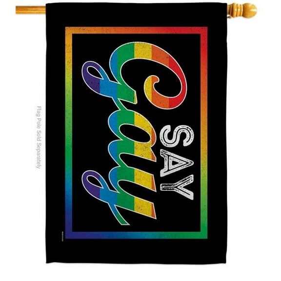 Americana Home & Garden H141313-BO 28 x 40 in. I Say Gay House Flag