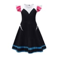 thumbnail image 2 of Cosplay Costume Spider Pattern Dress with Flutter Sleeves for Halloween Party Role Play Show Dress Up Event, 2 of 3