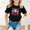 thumbnail image 2 of ibiyuan Girl Shirts Size 10-12 Casual Short Sleeve Girls T-Shirts Funny Print Girl Tops Size 7-8 Crew Neck Tees Y2k Family Vacation Trip Tee,12-13 Years, 2 of 6