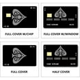 thumbnail image 4 of Playing Ace Debit Card Sticker Card Skin for EBT Transportation Key Debit Credit Stickers Waterproof Protecting Black Bank Card Decals Skin Cover Card Slim for Card Decor 7.3x5.4Inch, 4 of 6