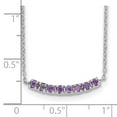 thumbnail image 5 of Sterling Silver Rhodium plated Amethyst Bar with 2in Extender Pendant Necklace, 5 of 5