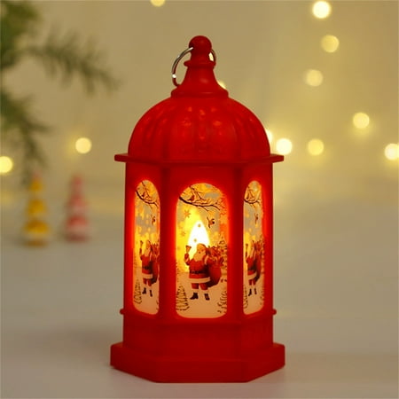 

LnjYIGJ Christmas Lantern Candlestick Lamp Night Light Wind Decoration Night Light Seasonal Lighting