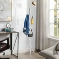 thumbnail image 4 of HONEIER 9 Hooks Coat Rack Stand Simple Freestanding Standing Coat and Hat Hanger Organizer Rack, Black, White, 4 of 9
