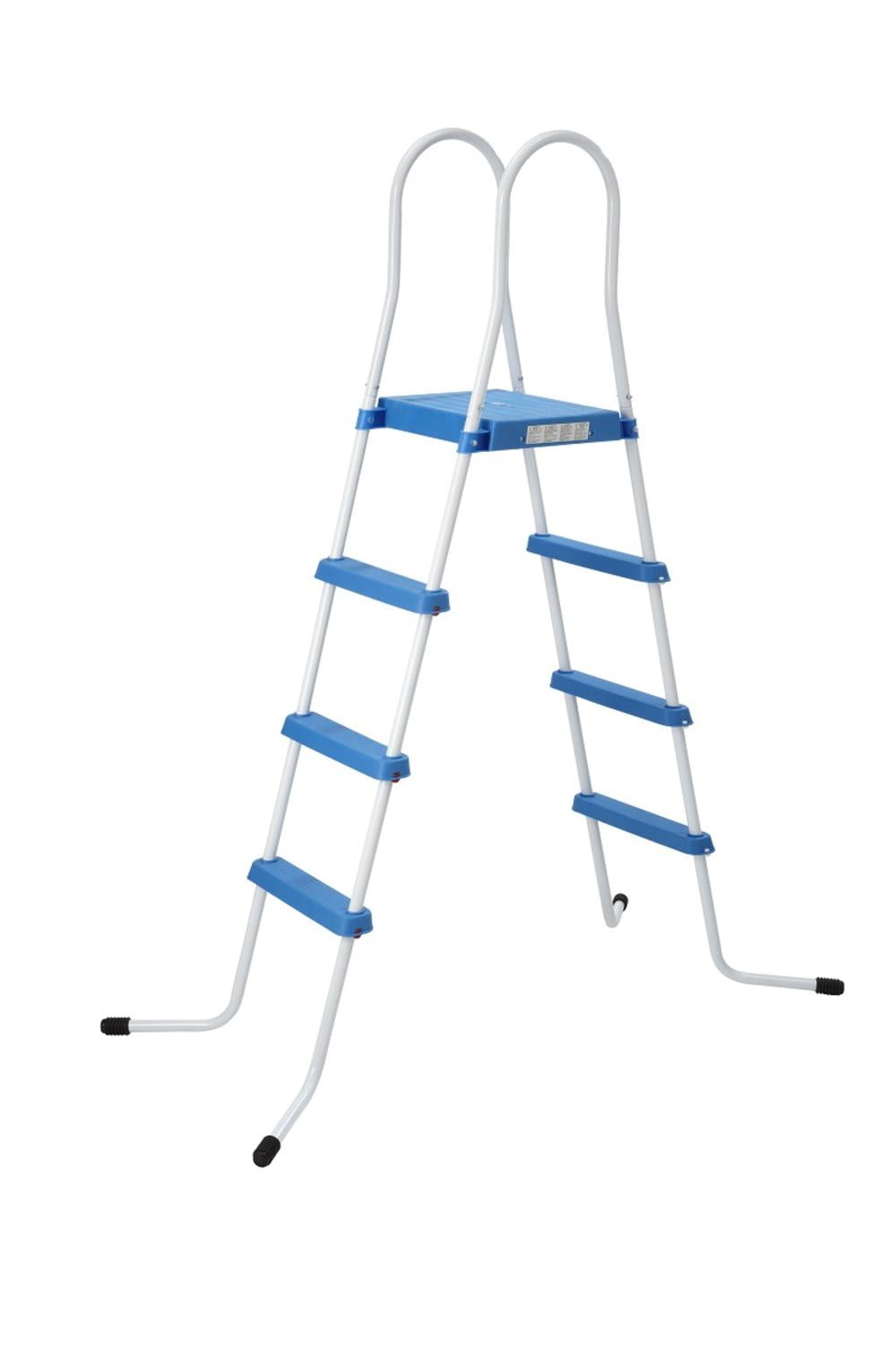 72.4 Three Step Above Ground Swimming Pool Deck Ladder with Platform - Walmart.com - Walmart.com