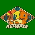 thumbnail image 2 of Men's Pokemon Desert Charmander  Graphic Tee Kelly Green Small, 2 of 5
