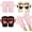 Pink, Beige, Coffee, variant on 3 Pairs Cat Paw Gloves Kawaii Gloves Cat Paws Cosplay Faux Fur Plush Gloves, Lion Paws Fingerless Gloves for Girls Women
