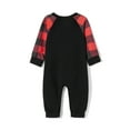 thumbnail image 6 of Family Matching Christmas Pajamas, Romper/Letter Print Long Sleeve Tops and Plaid Pants Sleepwear Loungewear Set, 6 of 10