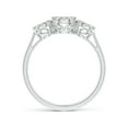 thumbnail image 2 of ANGARA Natural 0.26 Ct. Diamond Side Stone Ring in 14K White Gold for Women (Ring Size: 12), 2 of 9
