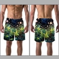 thumbnail image 3 of luoweisi Men's Beach Shorts Quick Dry Swim Trunks with Mesh Lining Plants under the Stars XL, 3 of 5