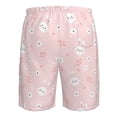 thumbnail image 6 of Kdxio Cute Bunny Pattern Mens Casual Shorts - Drawstring Summer Beach Sports Shorts for Men, 6 of 9