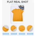 thumbnail image 4 of Langwyqu Short Sleeve Girls Solid Color Children Casual Shirt With Pocket, 4 of 5
