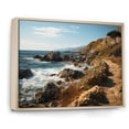 thumbnail image 2 of Designart "Coastal Stroll Rocky Beach painting" Nautical & Beach Floater Framed Canvas Art Print, 2 of 7