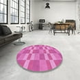 thumbnail image 4 of Ahgly Company Tapis d'Intérieur Lavable en Machine Carré Violet Transitionnel, 4 Pieds Carré, 4 of 7