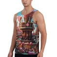 thumbnail image 2 of Logiee fairy-tale-world-with-delicious-candy Print Men's Workout Tank Top,Quick Dry Workout Tank Top,Gym Muscle Tee,Fitness Bodybuilding Sleeveless T Shirt-XX-Large, 2 of 7