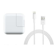 12W USB Power Wall Plug Charger Adapter + 10Ft 8 Pins Cable Cord Compatible for iPad Air Mini iPod iPhone 5 6 7 8 Plus