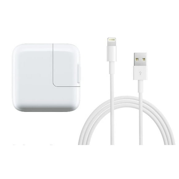 12W USB Power Wall Plug Charger Adapter + 10Ft Lightning Cable Cord Compatible for iPad Air Mini iPod iPhone 5 6 7 8 Plus