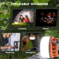 thumbnail image 2 of eYotto Solar LED Camping Light, 2400mAh Rechargeable Camping Lantern with Flashlight, Portable Solar Outdoor Tent Light Flashlight with Hook for Outdoor Activities Hiking Picnic Climbing Fishing, 2 of 11