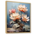 thumbnail image 2 of Designart "Graffiti Merges With Lotus Flowers I" Lotus Floater Framed Wall Art Prints, 2 of 5