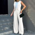 thumbnail image 5 of BLOCLOALO 2 Piece Lounge Set Sleeveless Tops Women's Fashionable Vest Wide Leg Pants Set Comfortable for Daily Wear Cropped Tank Tops Trendy Business Sets Womens Lounge Outfit White Xl, 5 of 7