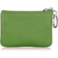 thumbnail image 2 of monedero de cuero verde Brillar súper mini para mujeres hombres niños llavero interno, 2 of 5